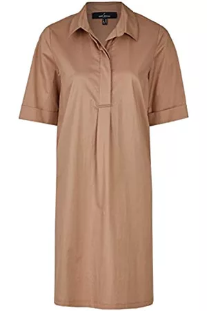 Daniel Hechter Damen Freizeitkleider - Damen Blouse Dress Kleid, Braun (Hazelnut 440), (Herstellergröße: 34)