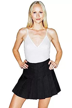 American Apparel Damen Röcke - Damen Gabardine Skirt Tennis-Rock, schwarz, Mittel
