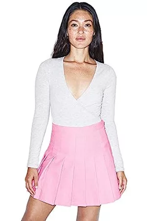 American Apparel Damen Röcke - Damen Gabardine Tennis Skirt Tennisrock, Rose, Groß