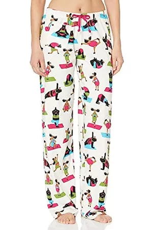 Hatley Damen Schlafanzüge - Damen Schattige dierenjersey pyjamabroek Pyjamaunterteil, Yoga Bär, S EU