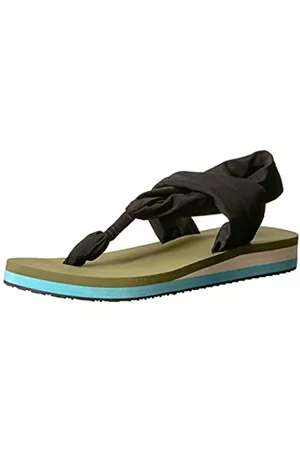 Chooka Damen Yogamatte Fußbett Sling Sport Sandale Flip-Flop, Grn (olivgrün)
