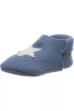 Living Kitzbühel Damen Schuhe mit Sternen - Unisex Baby Newborn Stern Hausschuh, Blue Mountain, 18.5 EU