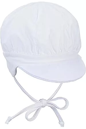 Sterntaler Jungen Mützen - Ballonmütze für Jungen mit Bindebändern und Ohrenklappen, Alter: 6-9 Monate, Größe: 45, Weiß
