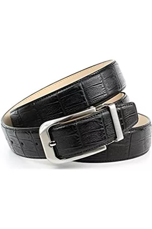 Anthoni Crown Herren Gürtel - Herren Ledergürtel Gürtel, Schwarz, 105