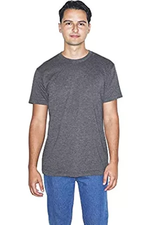 American Apparel T-Shirts - Unisex-Erwachsene 50/50 Crewneck Short Sleeve, 2-Pack T-Shirt, Heather Black, Klein