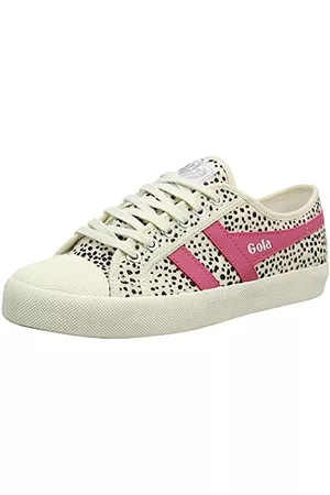 Gola Damen Sneakers - Damen Untersetzer Gepard Sneaker, Off-White Fluro Pink, 36 EU