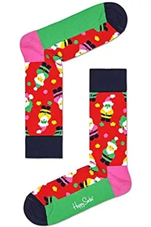 Happy Socks Socken & Strümpfe - Unisex Christmas Santa Sock, Rot, 36-40