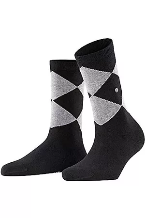 Burlington Damen Socken & Strümpfe - Damen Socken Darlington W SO Baumwolle gemustert 1 Paar, Schwarz (Black 3000), 36-41