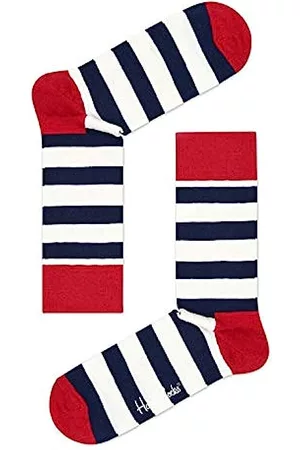 Happy Socks Socken & Strümpfe - Unisex Stripe Socken, Mehrfarbig (Multi Rot 045), 41-46 EU