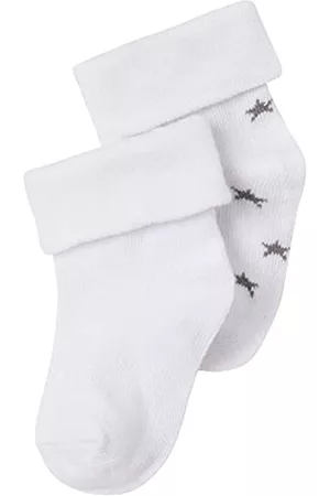 Noppies Damen Schuhe mit Sternen - Unisex Baby U 2-pck Levi Stars Socken, White, 0-3 Monate EU