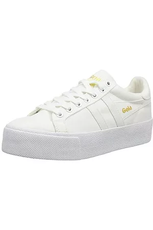 Gola Damen Sneakers - Damen Orchid Platform Canvas Sneaker, White/White/White, 36 EU