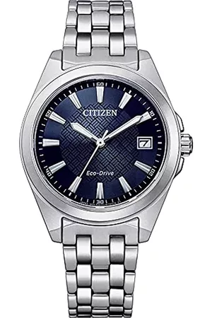 Citizen Damen Herren Analog Quarz Uhr mit Edelstahl Armband EO1210-83L
