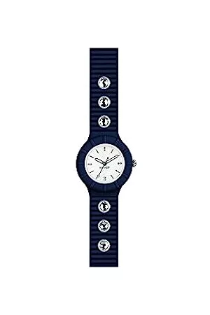 Hip Damen Damen Armbanduhr Crystal Silikon Blau, Durchmesser: 32mm, HWU0585