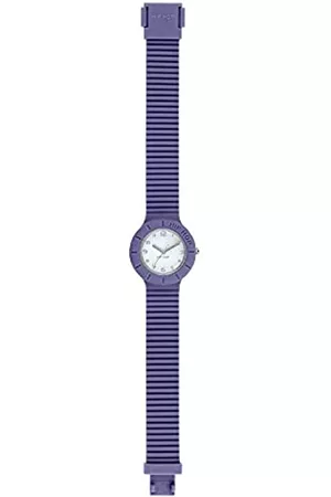 Hip Damen Damen-Armbanduhr Numbers Collection Zifferblatt einfarbig weiß Uhrwerk nur Zeit - 3H Quarz und Silikonband lila HWU0982