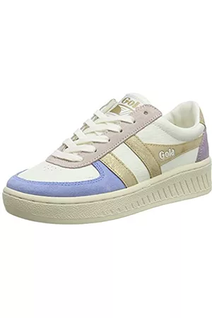 Gola Damen Sneakers - Damen Daytona Quadrant Sneaker, Off White/Vista Blue/Gold/Lily, 39 EU
