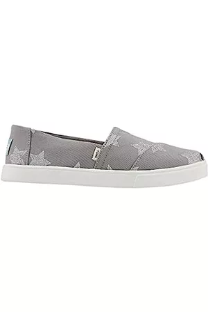 TOMS Damen Schuhe mit Sternen - Alpargata Cupsole Drizzle Grey Glitter Stars 9.5 B (M)