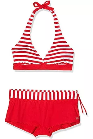 Haute Pression Damen Bikinis - A2021/3021, Maillot de bain 2 pièce Femme, Rouge (Rayé Rouge), 38 (Taille Fabricant: 38B)