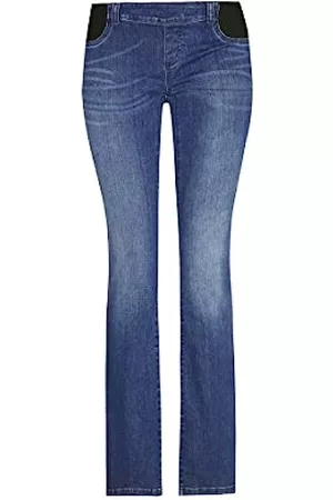 bellybutton Damen Bootcut Jeans - Maternity Damen Jeans Bootcut mit elastischen Tasch Umstandsjeans, Blau (Blue 0013), 46