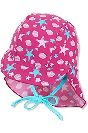 Sterntaler Baby Hüte - Baby - Mädchen Schirmmütze mit Nackenschutz Sealife Sonnenhut, magenta, 45 EU