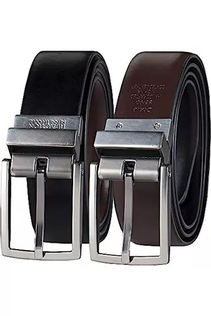 Kenneth Cole Herren Gürtel - Men's U-Turn Reversible Leather Belt,Black/Brown,34