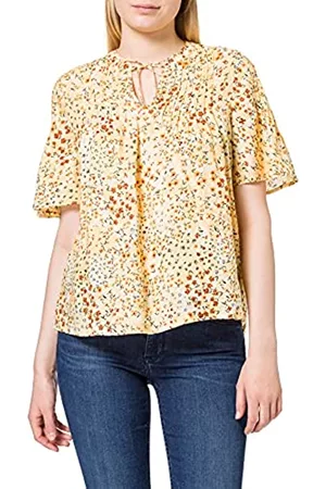 s.Oliver Damen Tuniken - Damen 120.10.105.10.100.2100049 Bluse, Sunlight Yellow AOP, 34