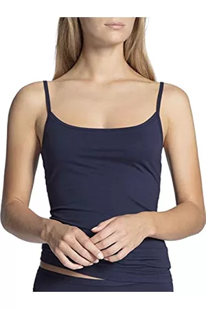 Calida Damen Blusen - Damen Naturlig komfort Unterhemd, Dark Blue, 32-34 EU