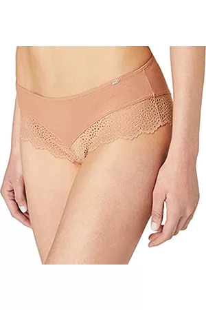 Skiny Damen Slips - Damen Bamboo Lace 080588 Hipster-Höschen, Bronze, 38