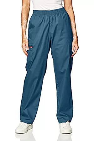 Dickies Damen Hosen & Jeans - Damen-Skrubs-Hose mit elastischer Taille - Blau - Klein