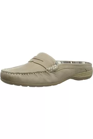 Jana Damen Clogs & Pantoletten - Damen Montego Pantoletten, Beige (Pepper 324), 41 EU