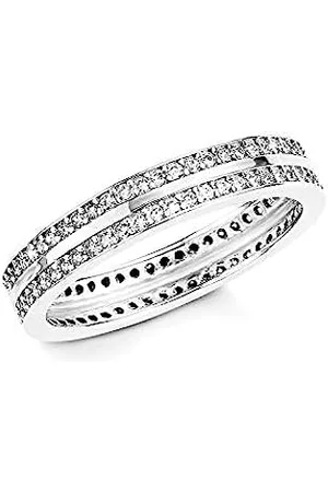 Amor Damen Ringe - Ring 925 Sterling Silber Damen Ringe, mit Zirkonia synth, Silber, Kommt in Schmuck Geschenk Box, 9949700