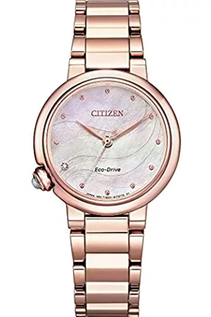 Citizen Damen Damen Analog Quarz Uhr mit Edelstahl Armband EM0912-84Y