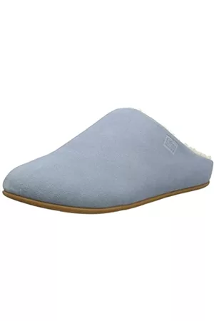 FitFlop Damen Chrissie Slipper Suede/Curly Shearling Hausschuh
