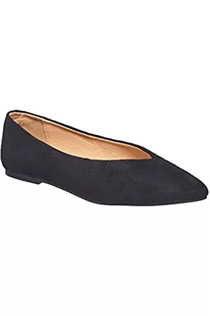 French Connection Ballerinas mit Mandel-Zehenbereich und V-förmiger Vorderseite