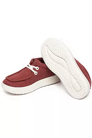 LE MOUTON Damen Schuhe - LeMouton Wallaby Merino Wool Shoe for Unisex Comfortable Lightweight Walking Daily Lace Up Sneakers, burgunderfarben, 43 EU