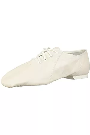 Bloch Damen Schuhe - Dance Jazzsoft Damen-Jazz-Schuh, Geteilte Sohle, Leder, Weiß, 40.5 EU