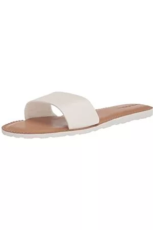 Volcom Women's Simple Synthetic Leather Strap Slide Sandal, white