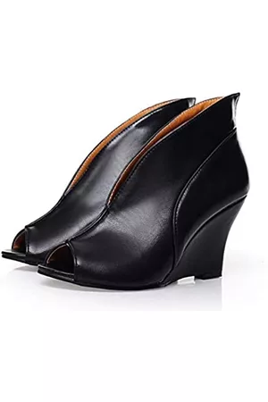 yundiannao Damen Elegante Sandalen - Elegante Sandalen mit abgeschrägtem Absatz, schwarz, 38 EU