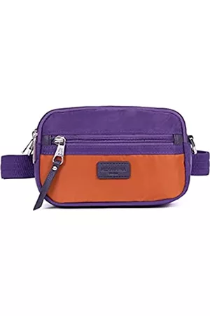 Hexagona Damen Handtaschen - Damen Paris – verwandelbare Kollektion Matcha – Violett/Orange – aus Nylon – Transform – Handtasche Umhängetasche – kleine Tasche – Schultertasche
