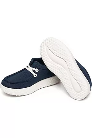 LE MOUTON Damen Schuhe - LeMouton Wallaby Merino Wool Shoe for Unisex Comfortable Lightweight Walking Daily Lace Up Sneakers, dunkles marineblau, 43 EU
