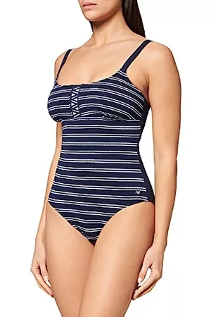 Haute Pression Damen Badeanzüge - Damen 1p Badeanzug, Rayure Marin, 40