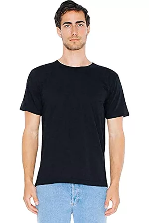 American Apparel T-Shirts - Unisex-Erwachsene Fine Jersey Crewneck Short Sleeve, 2-Pack T-Shirt, schwarz, Medium