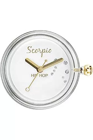 Hip Starlight Damen Uhr Plastik Weiß Scorpio mit Steinen besetzt, Durchmesser: 32 mm, Wasserdichtigkeit: 3 Bar, HC0173