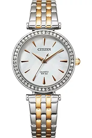 Citizen Damen Analog Quarz Uhr mit Edelstahl Armband ER0216-59D