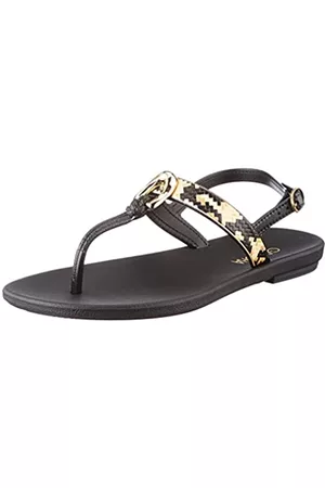 Grendha Damen UBA Tresse Sand Sandale, Black, 39 EU