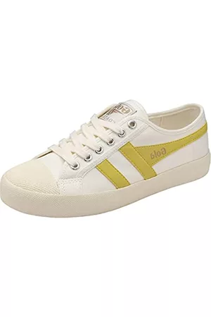 Gola Damen Sneakers - Damen Coaster Sneaker, Off White/Lemon, 38 EU