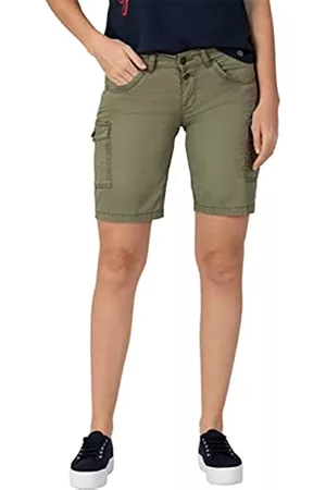 Timezone Damen Shorts - Damen Slim NaliTZ Cargo Short, Combat Green, 25W EU