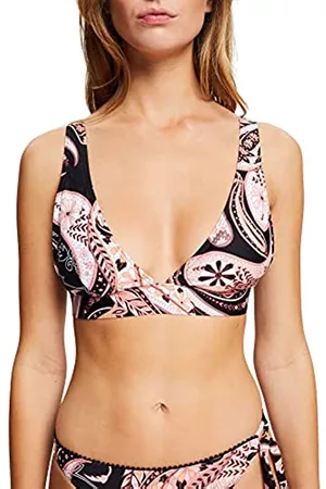 ESPRIT Damen Bikinis - Bikini-Top mit Paisley-Print, Black 3, 40 D
