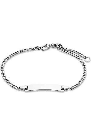 Amor Damen Armbänder - Identarmband 925 Sterling Silber Damen Armschmuck, 17+2 cm, Silber, Kommt in Schmuck Geschenk Box, 9048762