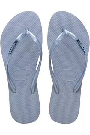 Havaianas Damen Slim Logo Metallic Flipflop, Ashley Blue, 39/40 EU