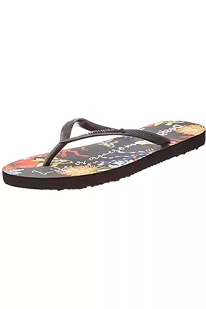 Desigual Damen Sandalen - Damen Shoes_FLIP Flop_UNDERWA Flache Sandale, Black, 41 EU